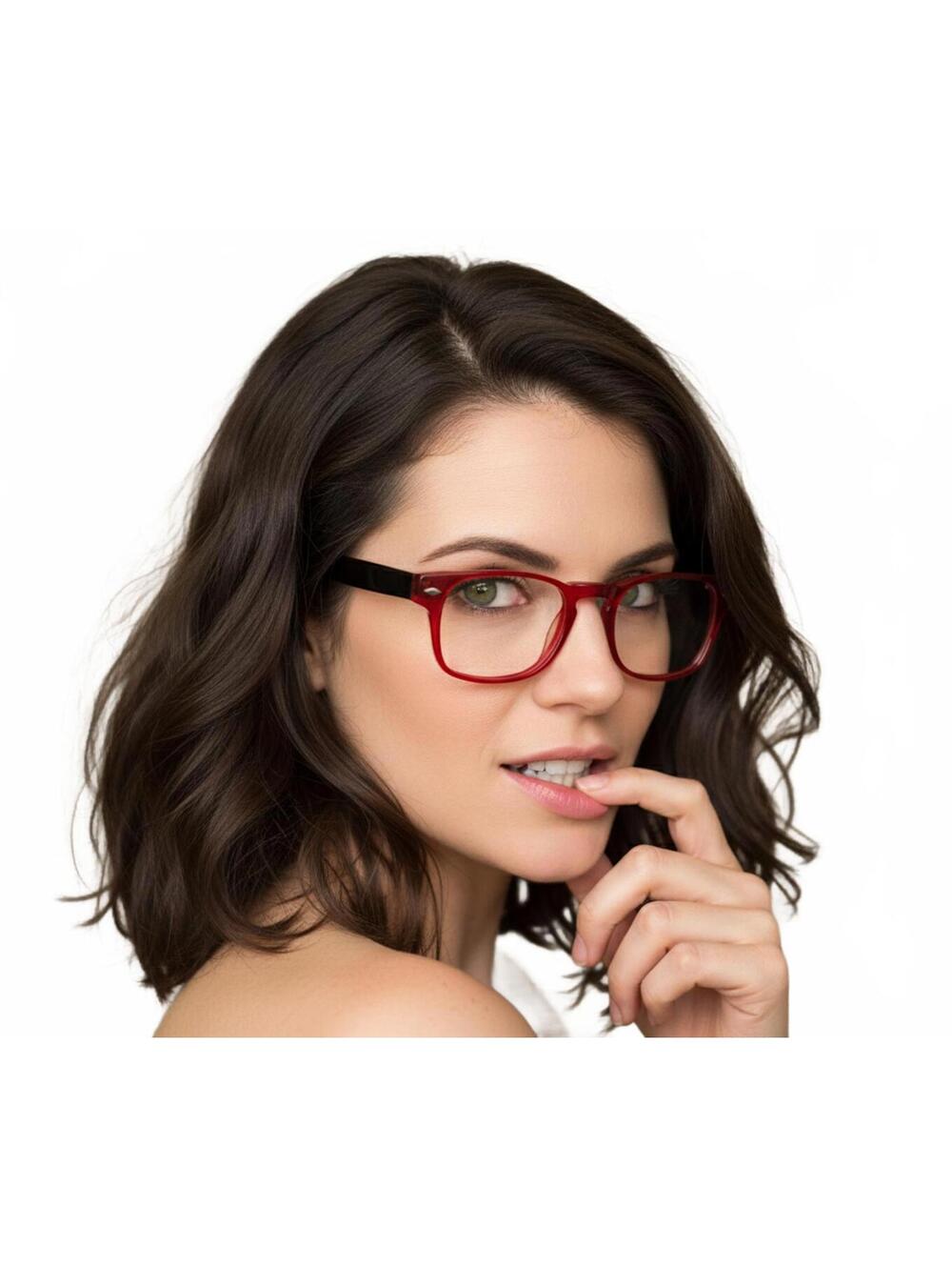 Anglo-American Optical U.K. Fitz OP9/BLK Eyeglasses Ruby Red